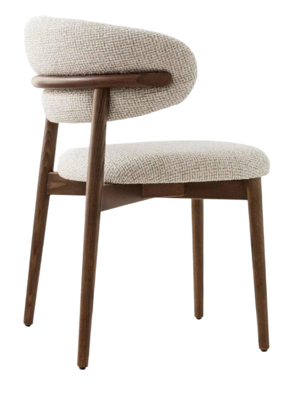 Oleandro Dining Chair with Beech/Oak Wood Legs